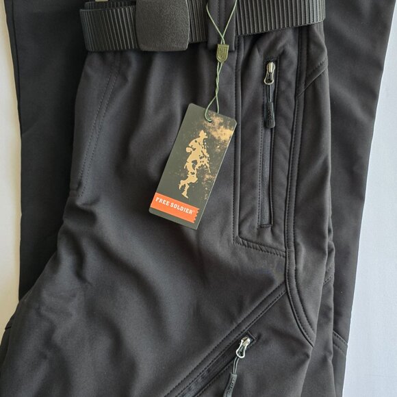 Free Soldier Men's Fleece Lined Outdoor Cargo Hiking Pants Water Repellent - Picture 2 of 7